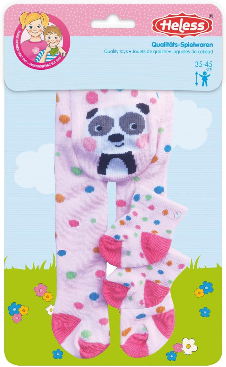 Heless 878 - Puppenkleidung im Design Lustige Tiere, Strumpfhose und Söckchen mit Tiermotiven in 3 D