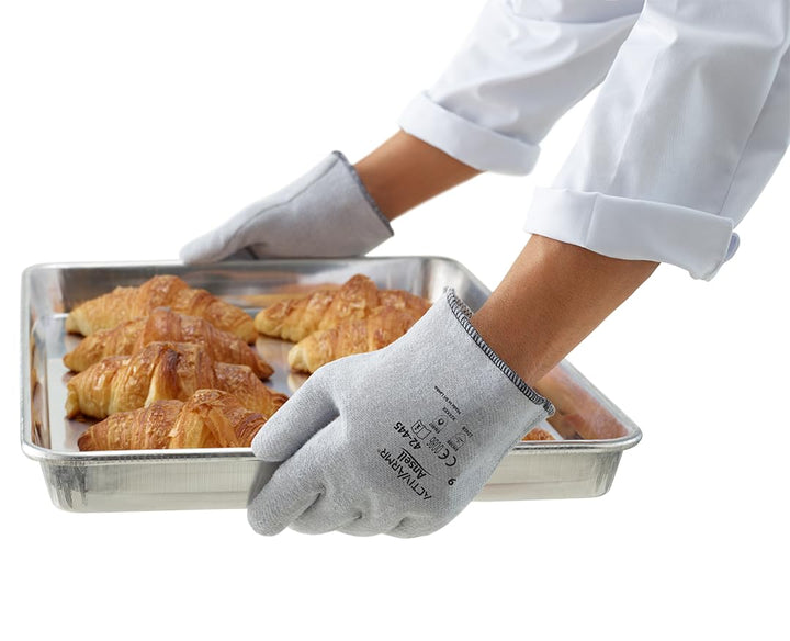 Ansell ActivArmr 42-445 Spezialzweck-Handschuhe, Mechanikschutz, Grau, Grösse 8 (12 Paar) 8 (M) Stan