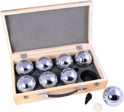 Engelhart - 010206 - Petanque Kugeln Set (8 boulekugel ) Luxus Petanque Spiele - Boules-Set In Holzk
