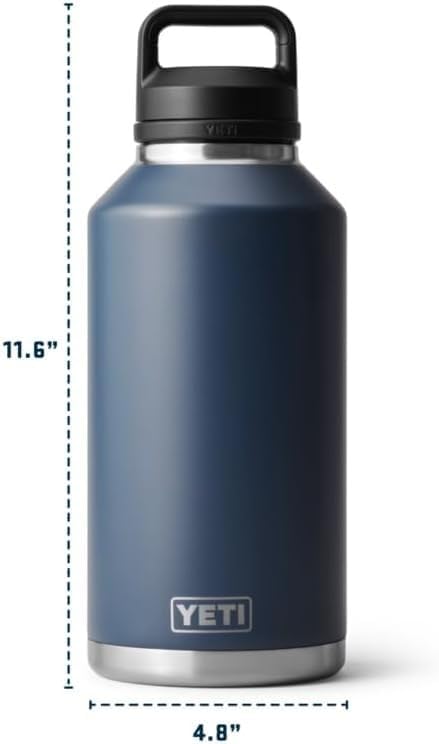 YETI Rambler Flasche Mit Chug-Verschluss, Navy, 64 oz (1,9 L), Navy