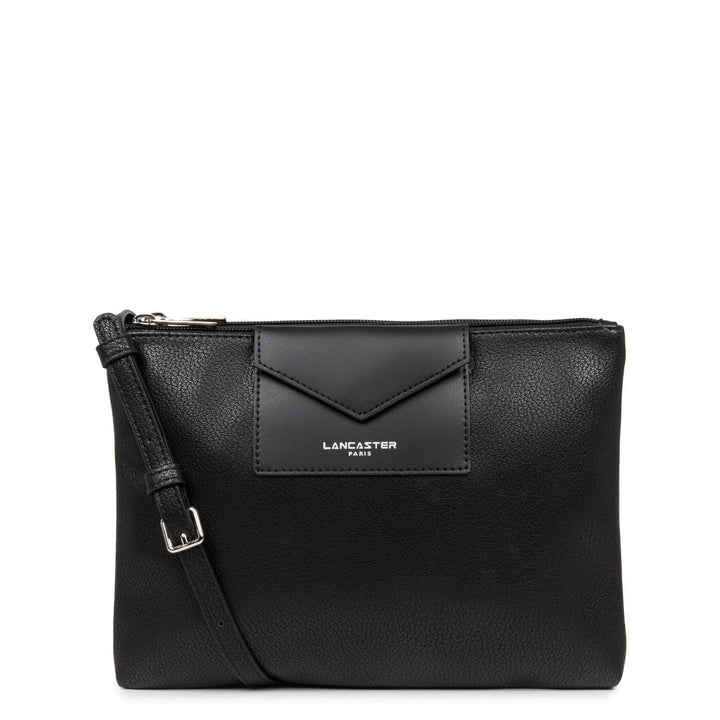 Lancaster Paris Maya Damen Umhängetasche mit Doppelreissverschluss, 26 cm Einheitsgrösse Schwarz, Ei