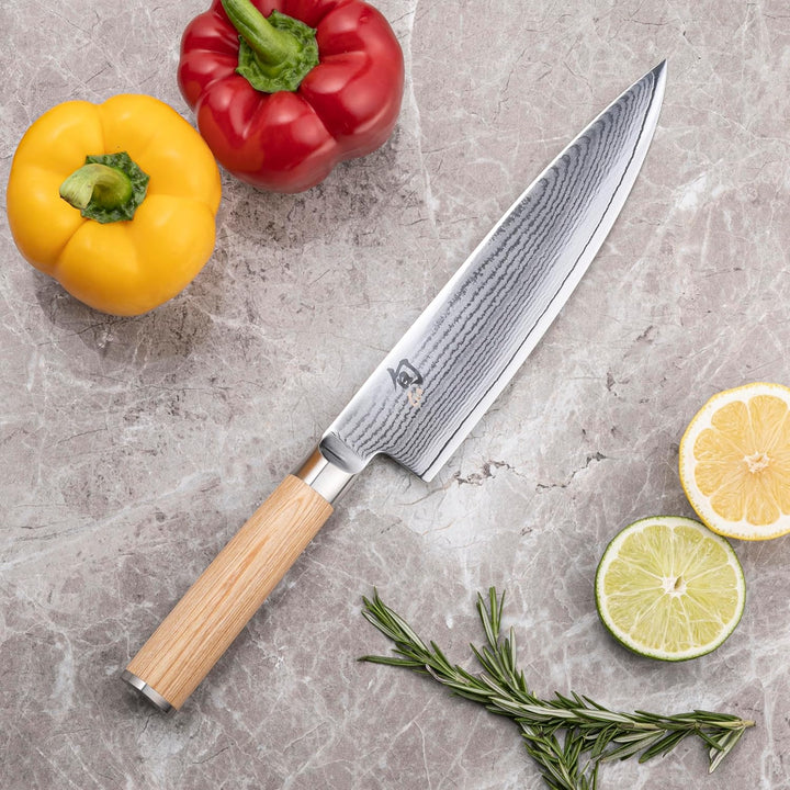 KAI DM0706W DM-0706W SHUN WHITE Kochmesser 8 (20 cm), Silber,holzfarbe
