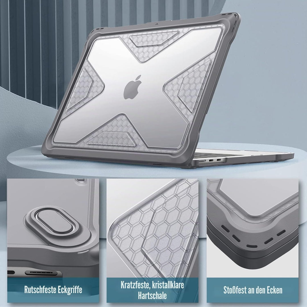 Fintie Hülle Kompatibel mit MacBook Air M5 M4 M3 M2 13.6" (2026-2022) A3449 A3240 A3113 A2681- Ganzk