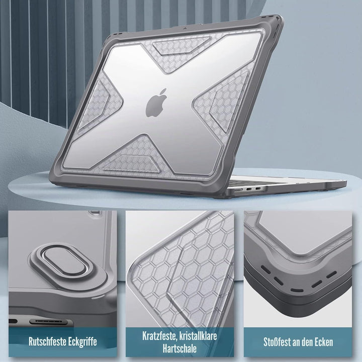 Fintie Hülle Kompatibel mit MacBook Air M5 M4 M3 M2 13.6" (2026-2022) A3449 A3240 A3113 A2681- Ganzk