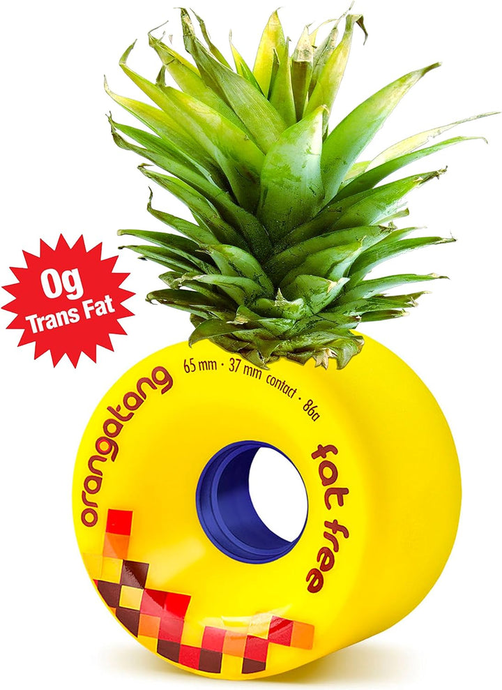 Longboard Räder Orangatang Fat Free 65mm 83a Rollen uni, uni