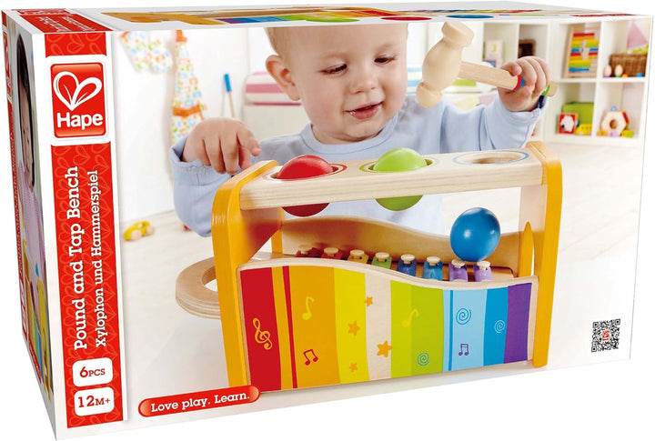 Hape E0349 - Nachzieh-Schnecke, Nachziehspielzeug, inkl. Farb- und Formensortierer, aus Holz, ab 12