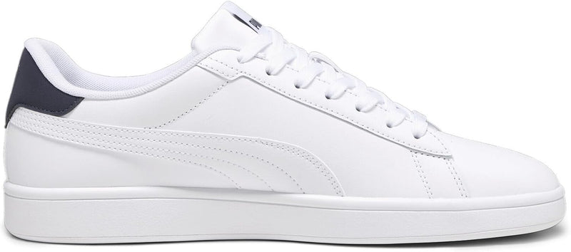 PUMA Unisex Smash 3.0 L Sneaker 39 EU Puma White Puma Navy Puma Gold, 39 EU Puma White Puma Navy Pum