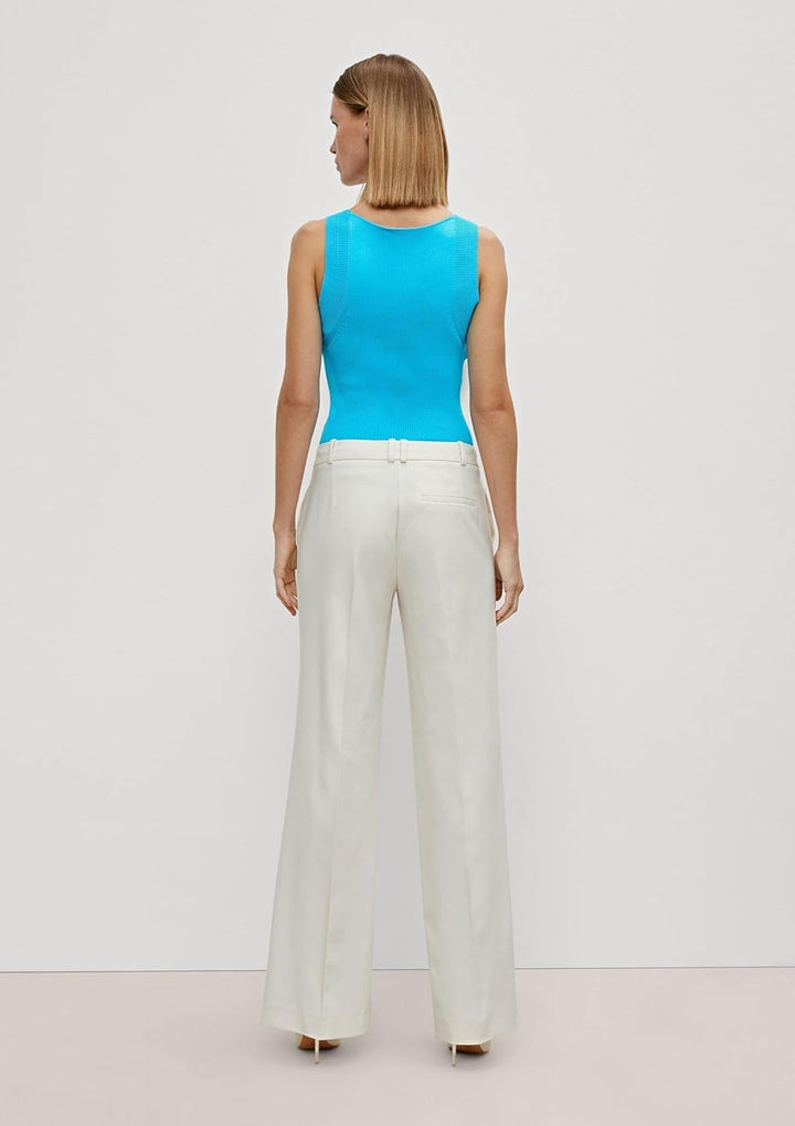 Comma Loose: Hose mit High Rise-Bund 44 Weiss 700, 44 Weiß 700