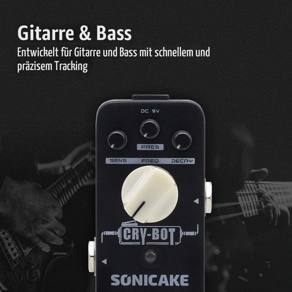 SONICAKE Auto Wah Pedal Cry Bot Hüllkurvenfilter Funky Bass Gitarre Effektpedal, Auto Wah