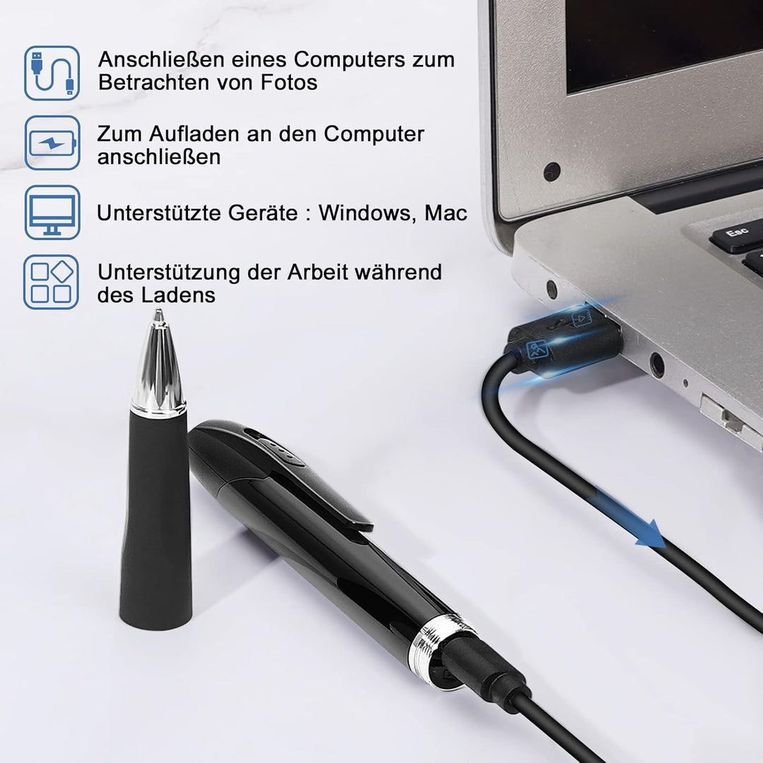 Mini Kamera 1080P überwachung Kamera Tragbare kleine Überwachungskamera 32GB Stiftkamera Kamera für