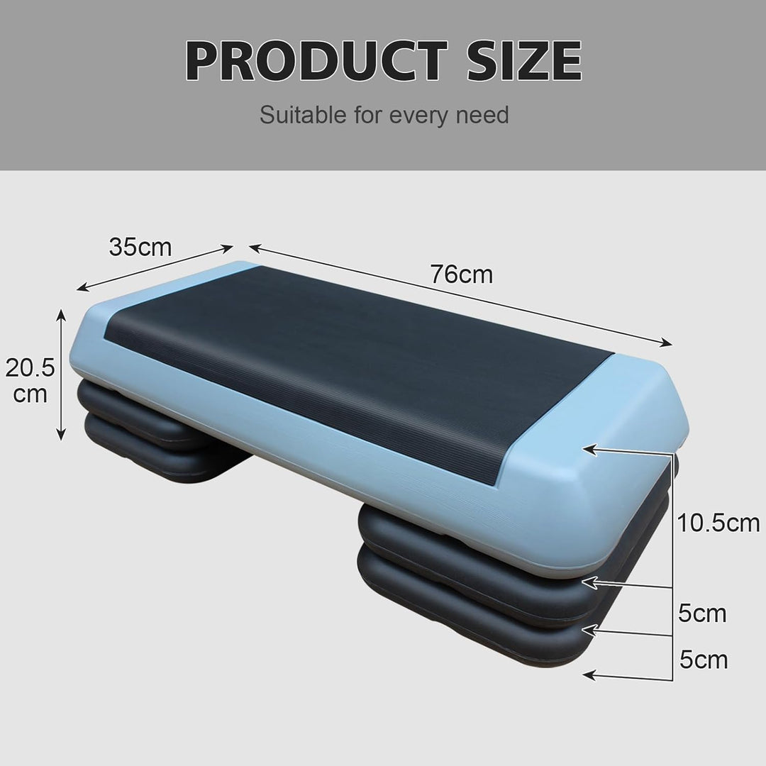 Gecheer Aerobic Stepper, Workout Step Platform, 76cm x 35cm, ABS Material, Höhenverstellbar, für Fit