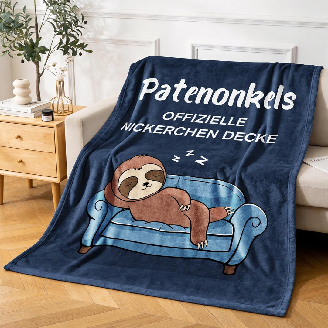 Patenonkel Geschenk - Kuscheldecke, Patenonkel Geschenke Geburtstag, Geburtstagsgeschenk, Patenonkel
