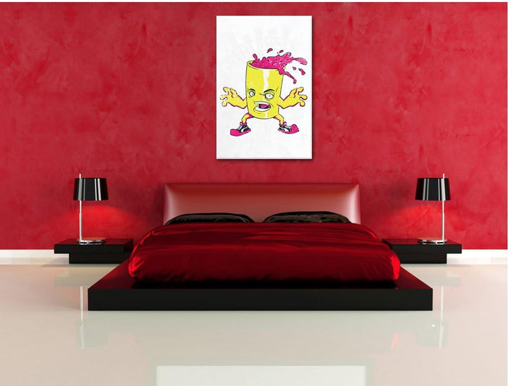 Pixxprint Great Taste White Bild auf Leinwand, XXL riesige Bilder fertig gerahmt mit Keilrahmen, Kun