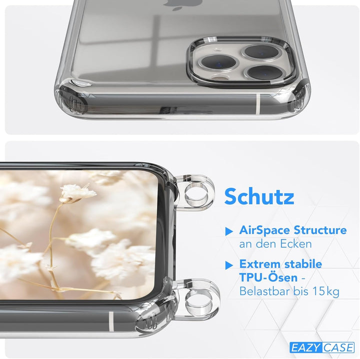 EAZY CASE Handykette - Verstellbares Taschenband kompatibel mit iPhone 11 Pro, Schulterriemen, Handy