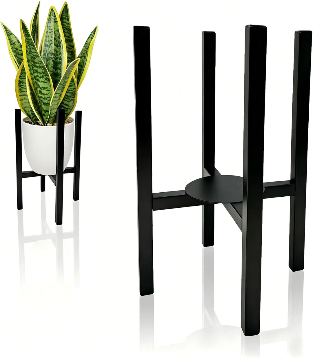 Verstellbarer Blumenständer metall 24–38cm,Pflanzenständer mit Tablett 12cm