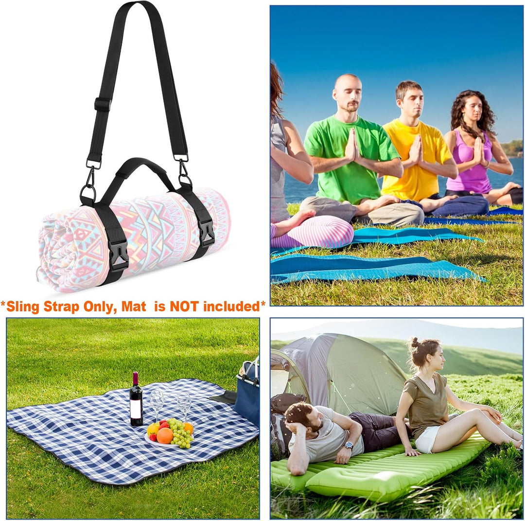 Cosmos Tragbare Yogamatte, Gurt, Matte, Picknickdecke, Gurt mit verstellbarem Schultergurt und Griff