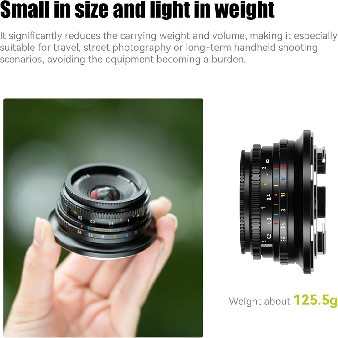 7artisans 10mm F3.5 APS-C Weitwinkel Objektiv für Fuji X, Manueller Fokus Wide-Angle Lens X Mount Ko