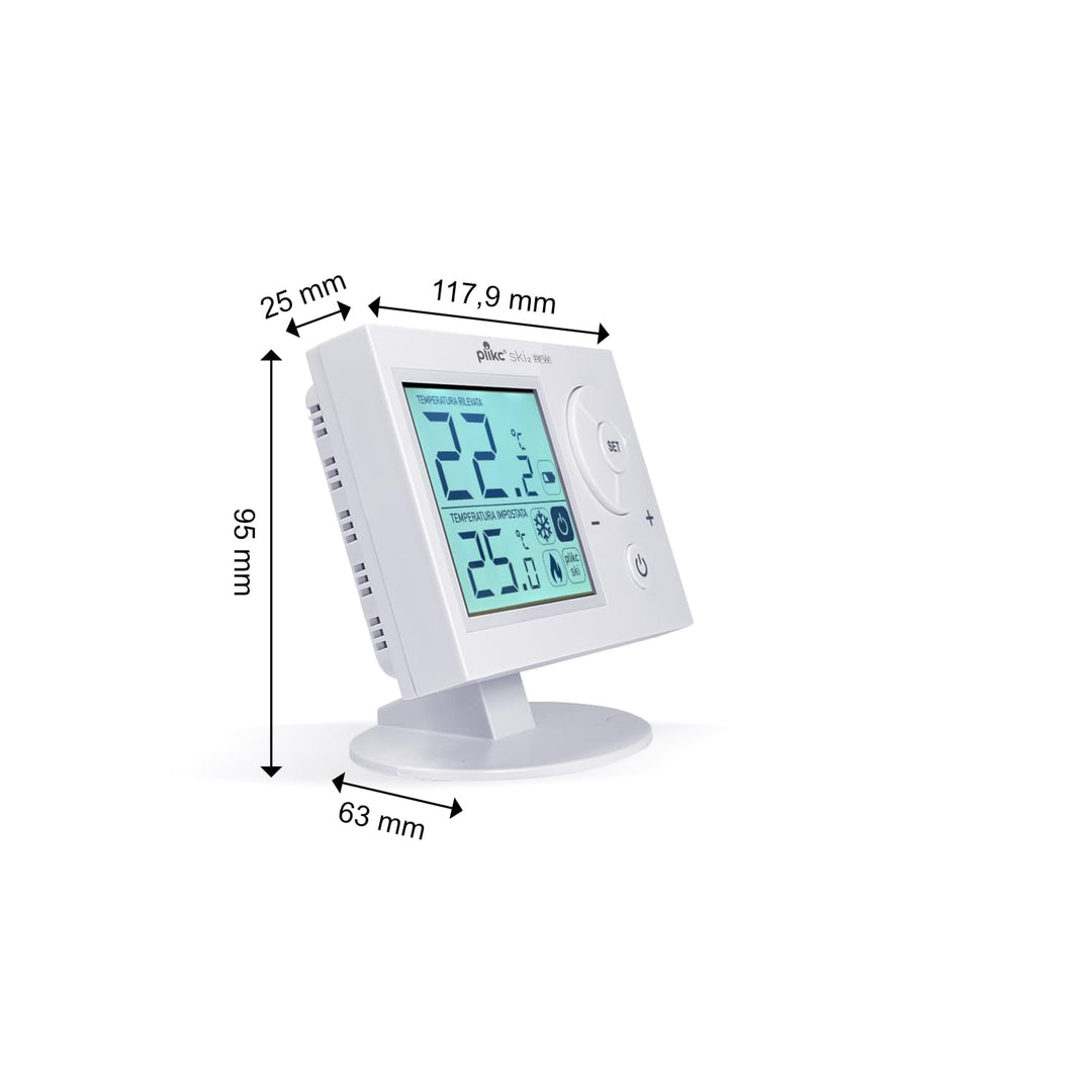 Plikc - Digitales Raumthermostat SKI 2 RFW (Weiss WiFi Wireless), Weiß Wifi Wireless