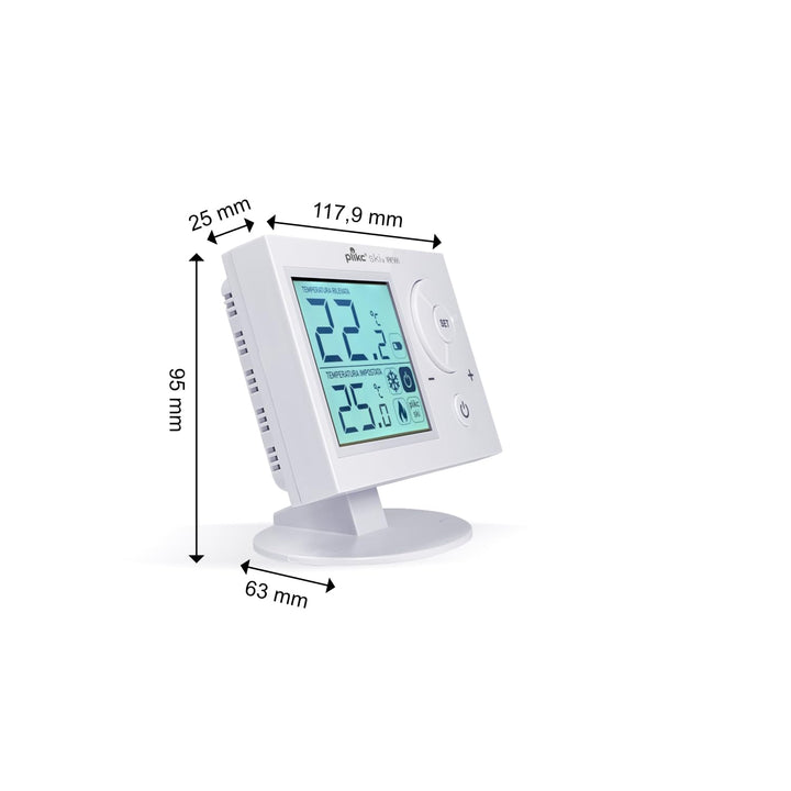 Plikc - Digitales Raumthermostat SKI 2 RFW (Weiss WiFi Wireless), Weiß Wifi Wireless
