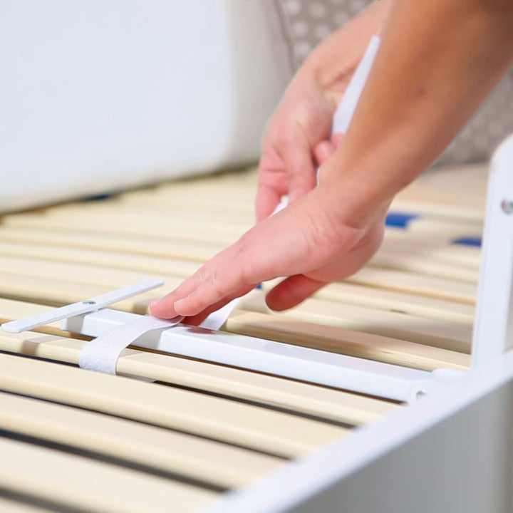 roba Bettschutzgitter Klipp-Klapp 100 cm - Rausfallschutz klappbar für Babys & Kinder - Schutzgitter