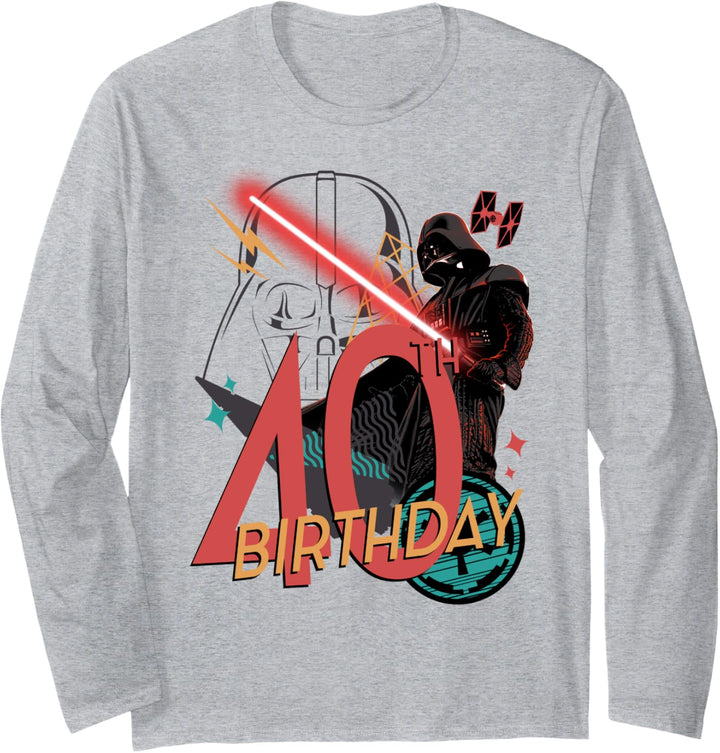 Star Wars Darth Vader 40th Birthday Abstract Background Langarmshirt