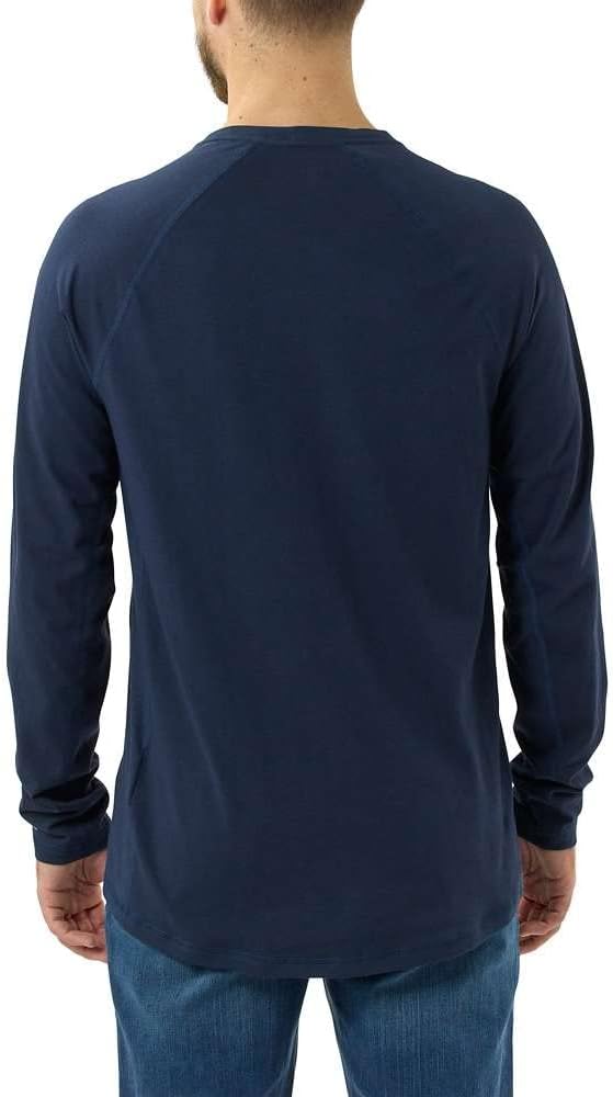 Carhartt Herren Langarmshirt Force Flex Pocket S Navy, S Navy