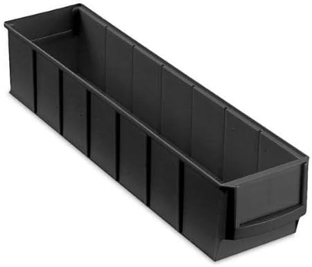 SparSet 10x Leitfähige Industriebox 400 S | HxBxT 8,1x9,1x40cm | 2,2 Liter | ESD, Sichtlagerkasten,