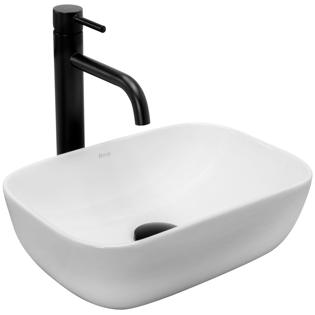 Rea Waschbecken Waschtisch Aufsatzwaschbecken Keramik Hochglanz Handwaschbecken Aufsatz Waschschale