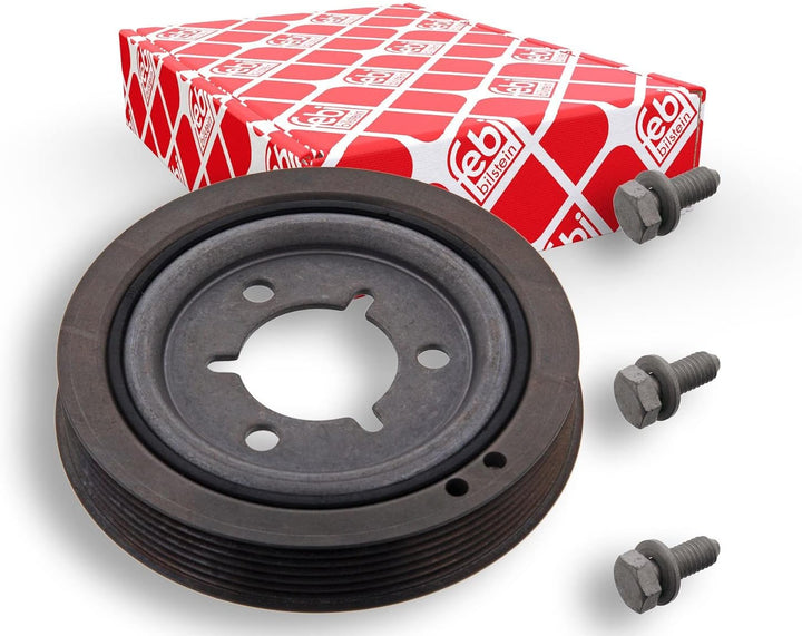 febi bilstein 36350 Riemenscheibe (entkoppelt) für Kurbelwelle, mit Schrauben , 1 Stück