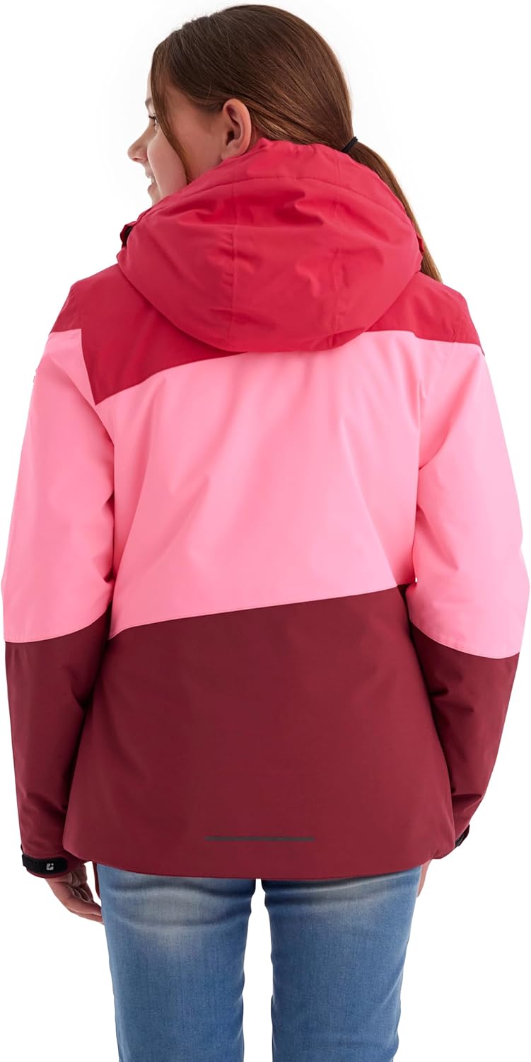 Killtec Mädchen Kow 170 Grls Jckt Funktionsjacke mit Kapuze und Schneefang/Outdoorjacke ist wasserdi