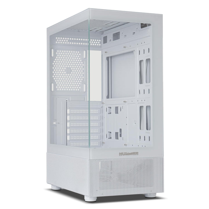 NOX XTREME PRODUCTS Hummer Vision White - Semitower ATX | M-ATX, Seiten- und Frontscheibe aus gehärt