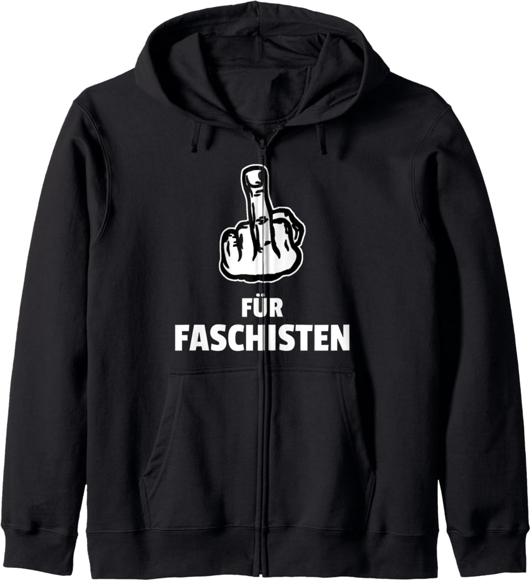 Mittelfinger Für Faschisten Anti Faschismus Spruch Kapuzenjacke
