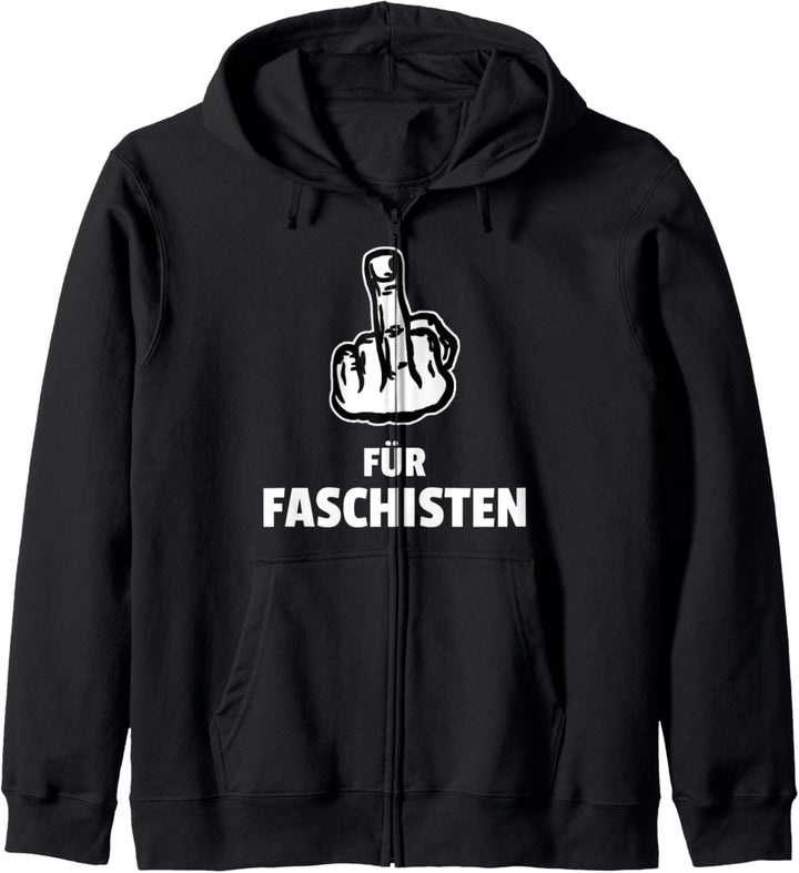 Mittelfinger Für Faschisten Anti Faschismus Spruch Kapuzenjacke