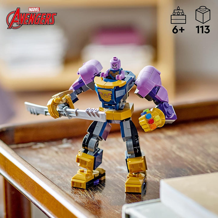 LEGO Marvel Thanos Mech Armor 76242 Avengers Actionfiguren-Set, Bauspielzeug mit Infinity Gauntlet &