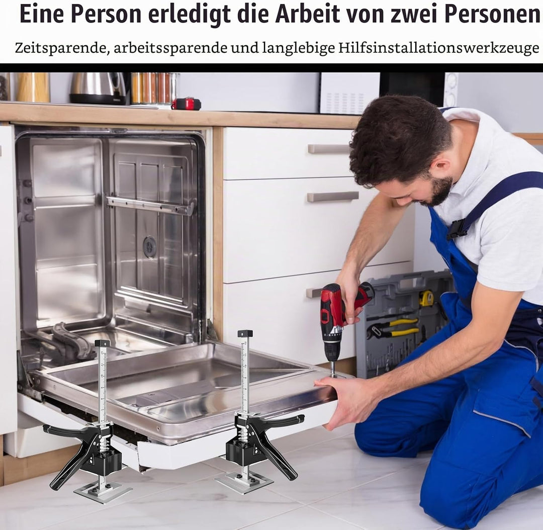MaxAwe 2 Stk Arbeitssparender Arm Handheld Jack Tool mit Skala, 35cm Höhenversteller, 240kg Hebewerk