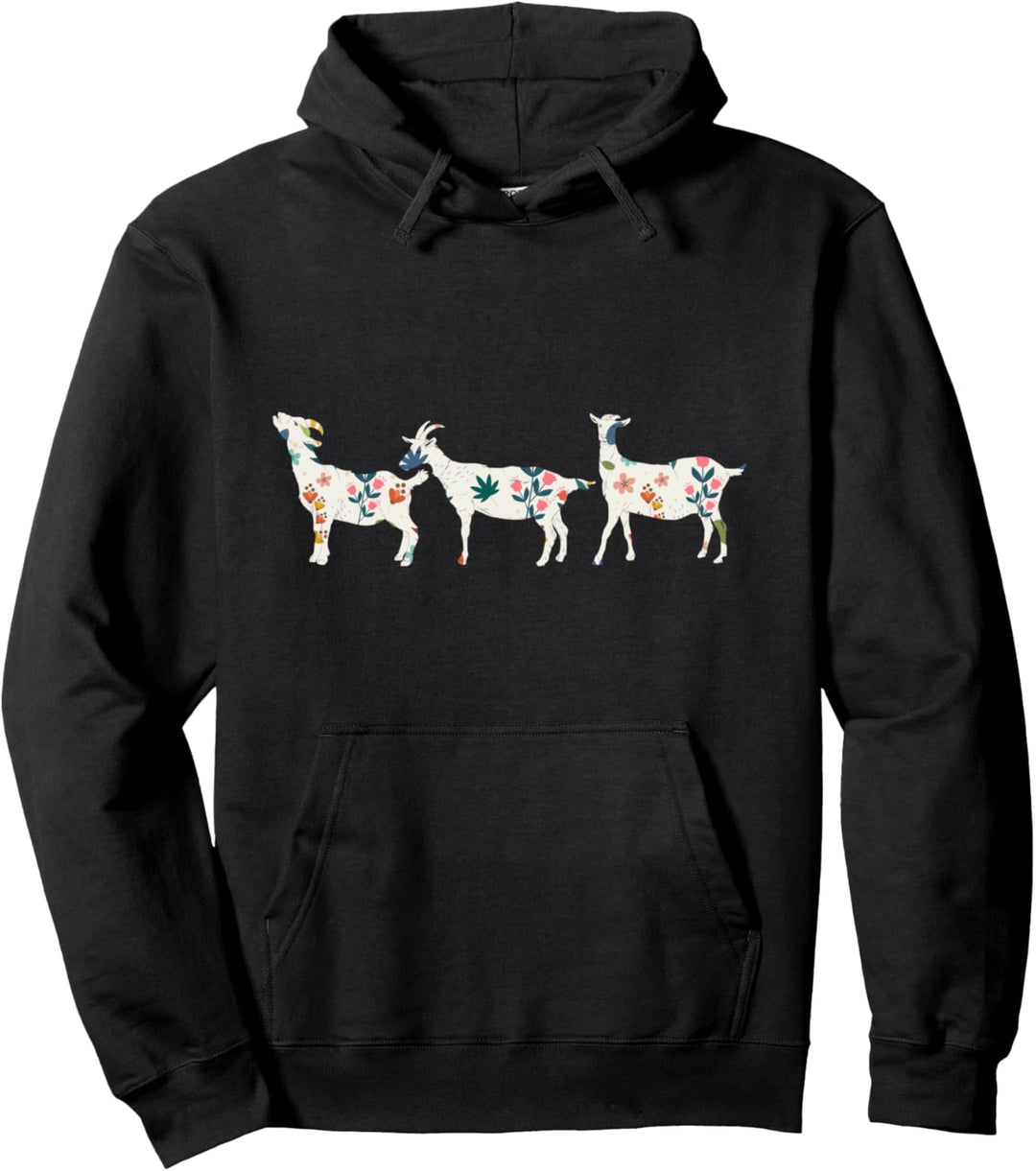 Landwirtschaft Tier Ziegen Bauer Vintage Tiermotiv Ziege Pullover Hoodie