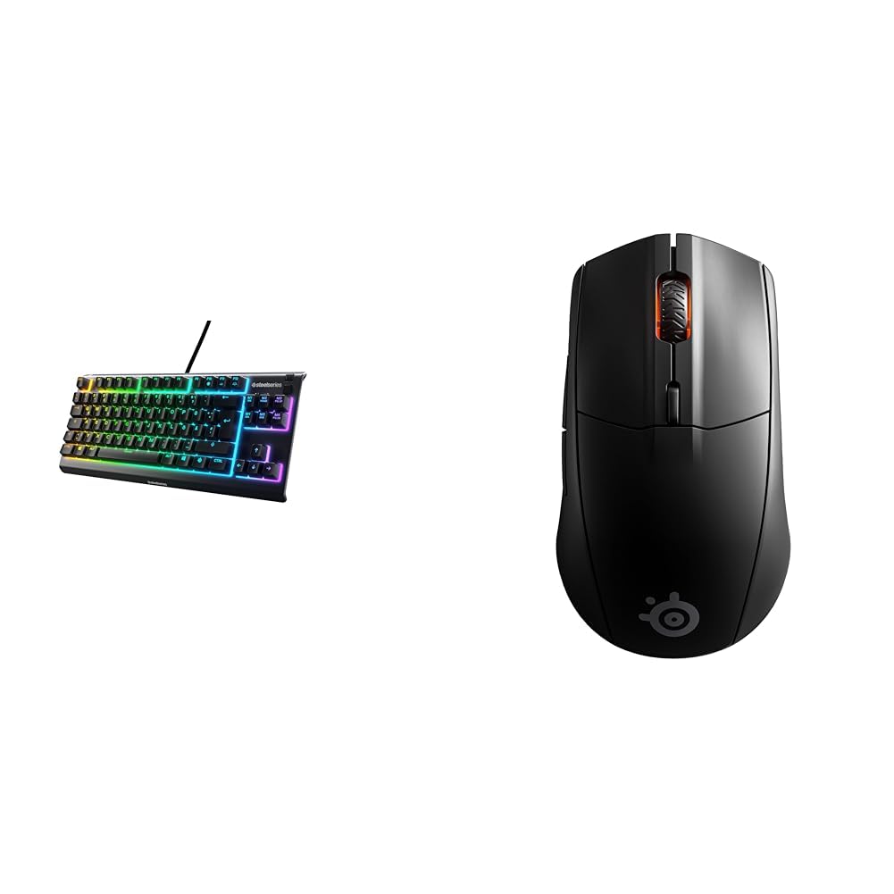 SteelSeries Apex 3 TKL - RGB Gaming-Tastatur - Kompakter Tenkeyless-Formfaktor & Rival 3 Wireless -