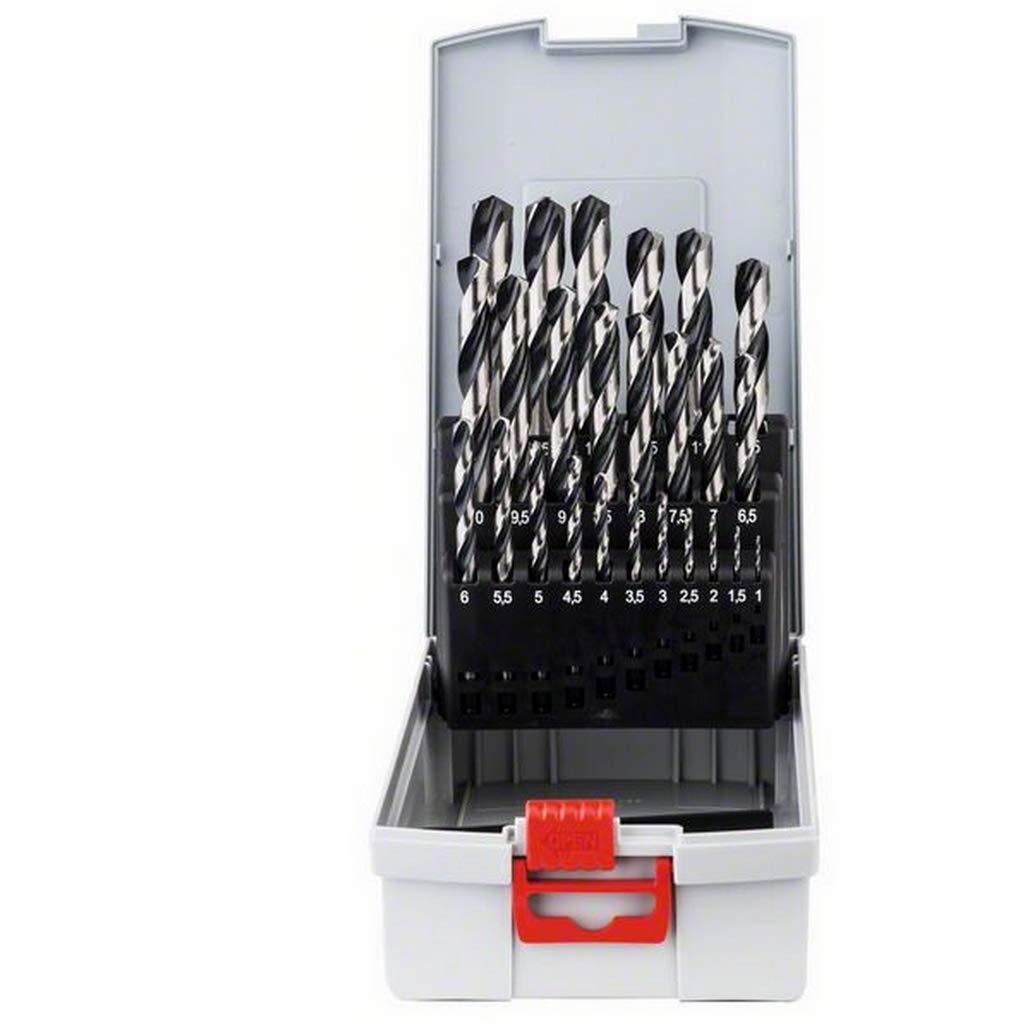 Bosch Accessories 25tlg. HSS Spiralbohrer PointTeQ Set (für Metall, ProBox, Zubehör Bohrschrauber),