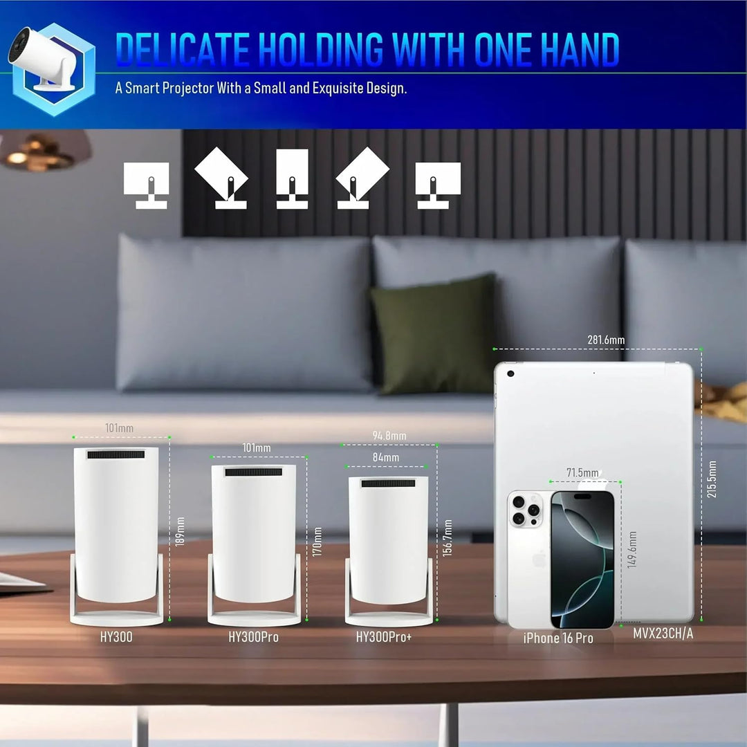 Mini Beamer, Upgrade 4K Smart Heimkino Projektor mit Android 11, 2.4/5G Dual WiFi6, Bluetooth5.4, Au