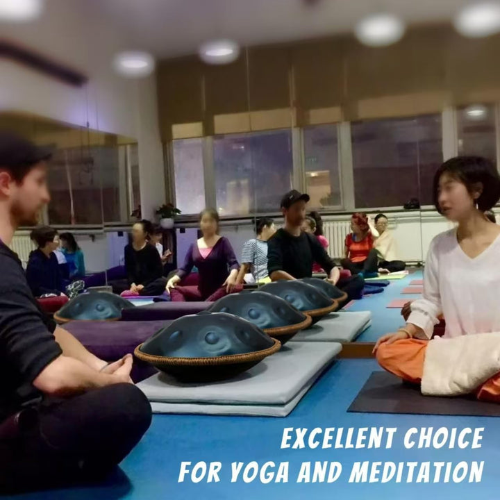 LOMUTY Handpan Drum 12 Töne 22 Zoll Steel Tongue Drum mit weicher Tasche, Harmonic Percussion für So