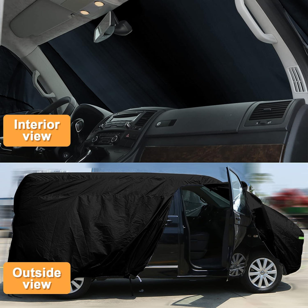 Autoabdeckung Vollgarage Abdeckplane Auto Kombipassend für VW T5 T6, 300D Atmungsaktiv SWB Autoabdec