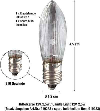 Hellum Lichterkette Kerzen Weihnachtsbaum, Kerzen Lichterkette aussen mit Clip, 20 Lichter, beleucht