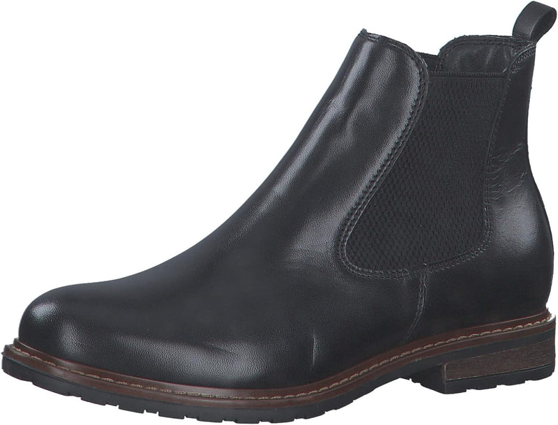 Tamaris Damen Stiefeletten, Frauen Chelsea Boots,Comfort Lining,TOUCHit-Fussbett 36 EU Schwarz Black