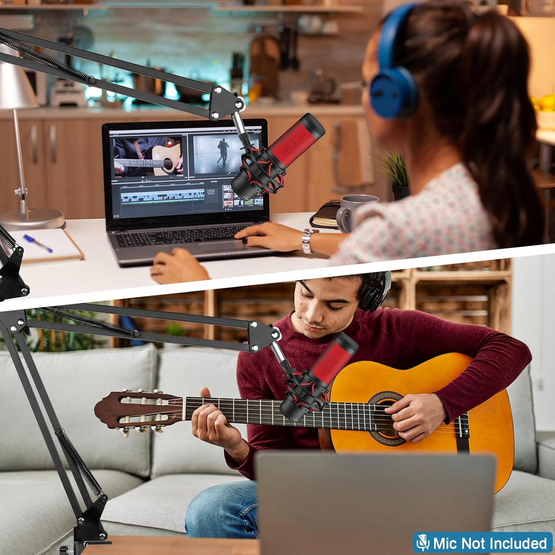ChromLives Mikrofonarm Boom Arm für HyperX QuadCast Universal Mic Ständer Kompatibel mit HyperX Quad