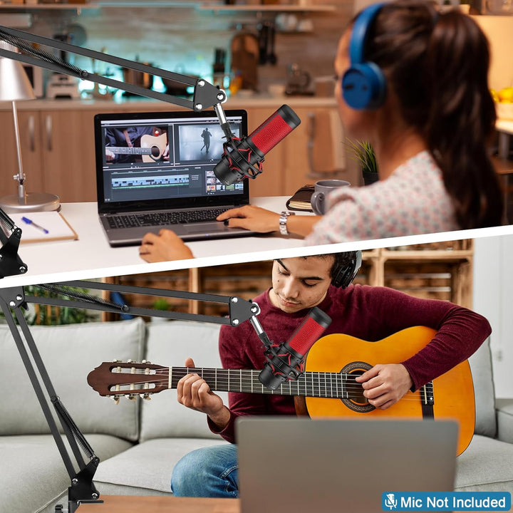 ChromLives Mikrofonarm Boom Arm für HyperX QuadCast Universal Mic Ständer Kompatibel mit HyperX Quad