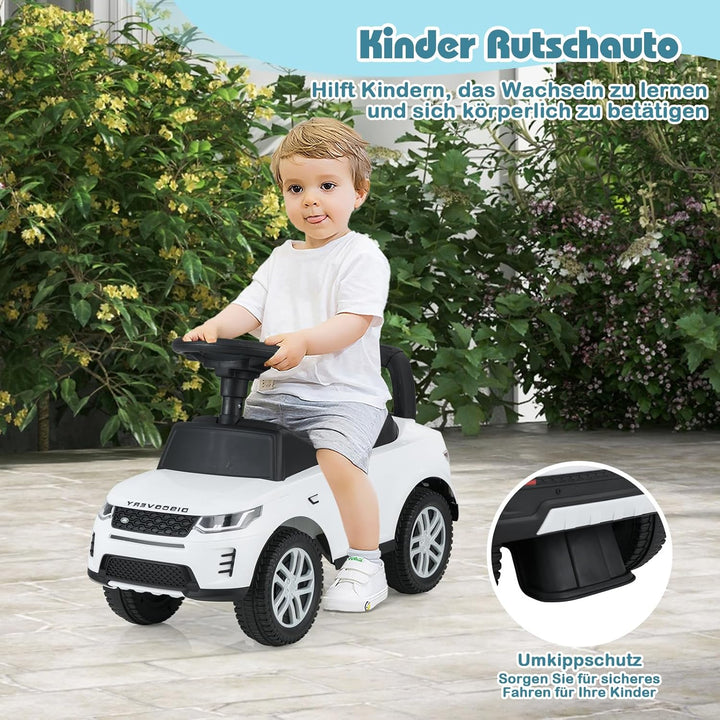 COSTWAY Rutschauto ab 1 Jahr, Rutschfahrzeug mit Stauraum unter Sitz, Rutscher Kinderauto mit Hupe &