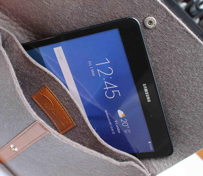 Dealbude24 Schöne Tablet Tasche aus Wolle passend für Blackview Tab8, Stossfeste Tablet Hülle für Bü