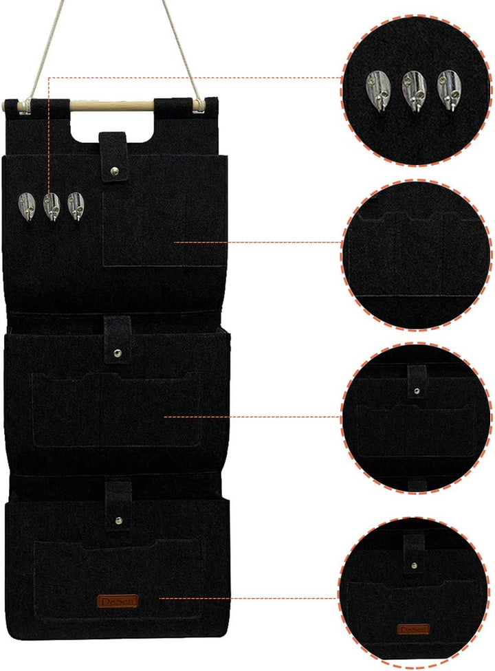 DeSen Hängeorganzier für Tür und Wand, Home-Organizer zum Aufhängen, Wandtasche, Untensilientasche,