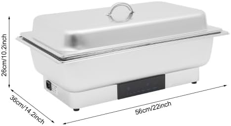 600w Chafing Dish Elektrisch, Pc-Klappdeckel, Visueller Warmhalteofen Mit Temperaturkontrolle, 9L Sp