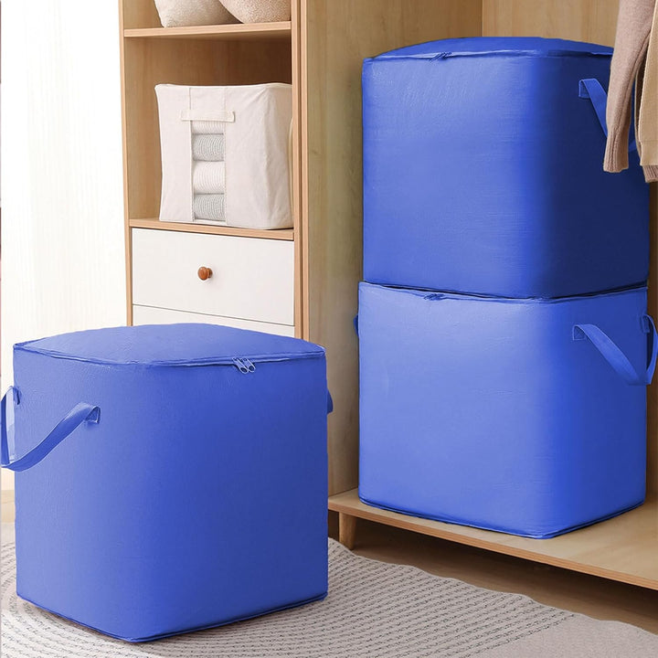 Umzugstaschen 240L,4 Stück Umzugskartons Grosse mit Reissverschlüssen & Starke Griffe, Aufbewahrungs